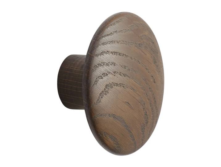 Muuto Crochet Dots wood dark stained brown Ø9 cm