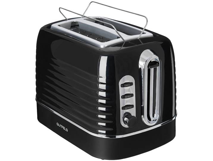 GUTFELS Toaster TOAST 3300 C , schwarz (schwarz, inox), B:27cm H:20cm T:18cm, Toaster, 2-Scheiben-Toaster,1050 Watt, Toaster