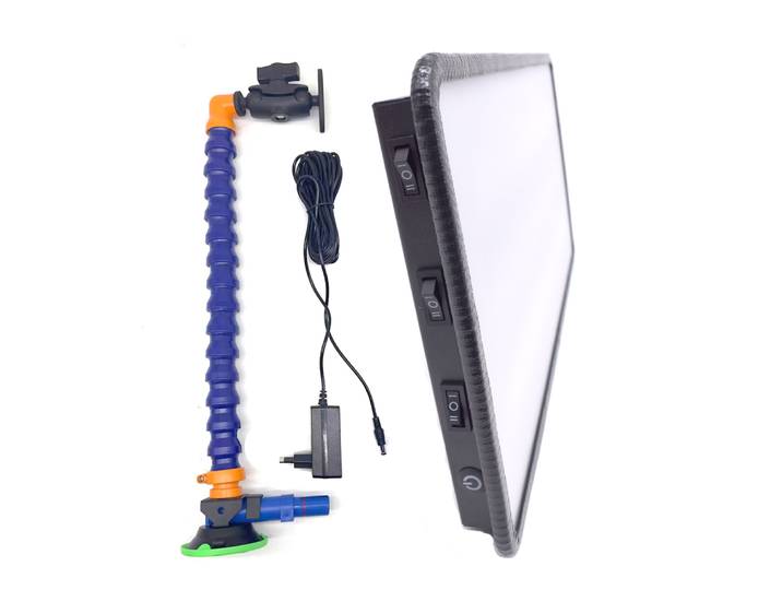 Nouvelle lampe PDR à 3 bandes et 6 couleurs avec support à ventouse de 3 pouces pour outil de réparation de bosses de voiture