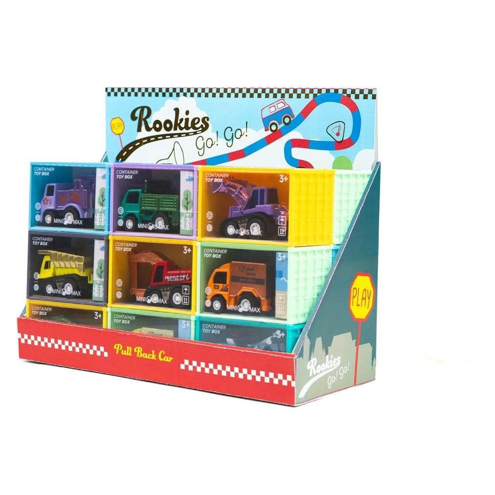 Rookies Go! Go! Display Pull Back Mini Baufahrzeuge (MQ18) (66273173)