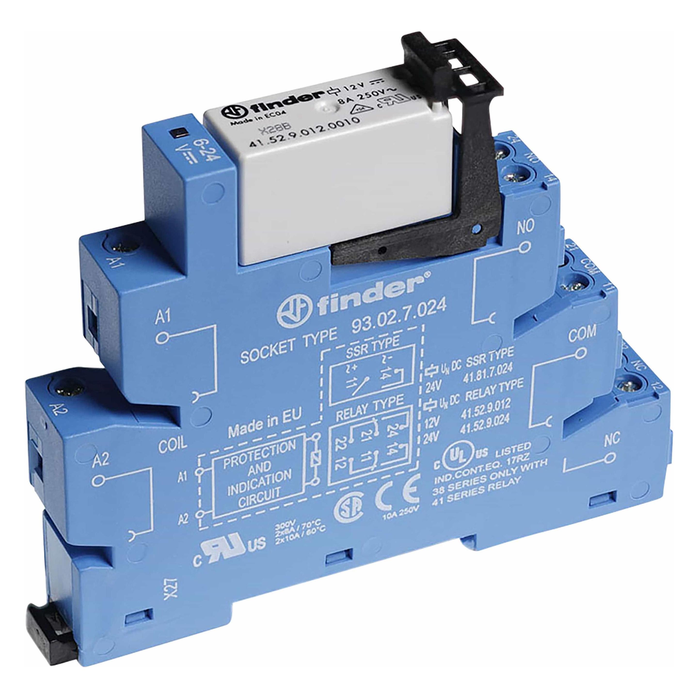 Finder Koppelrelais 8A 12VDC Serie 38 (38.52.7.012.0050)