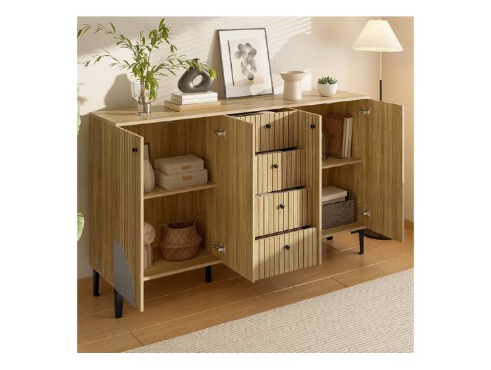 HAUSS SPOLE Sideboard Moderner Aufbewahrungsschrank für Wohnzimmer, Esszimmer oder Flur