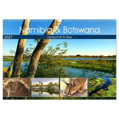 Namibia & Botswana (Wandkalender 2027 DIN A3 quer), CALVENDO Monatskalender