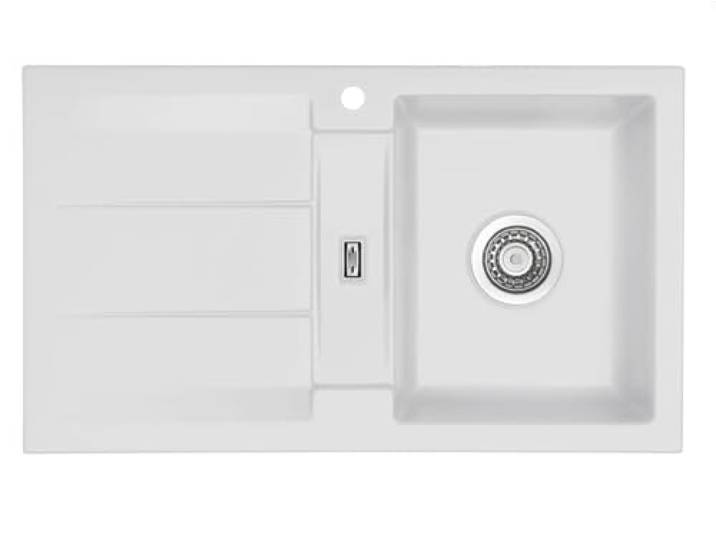 Systemceram Genea 87 Satin Keramik-Spüle Handbetätigung