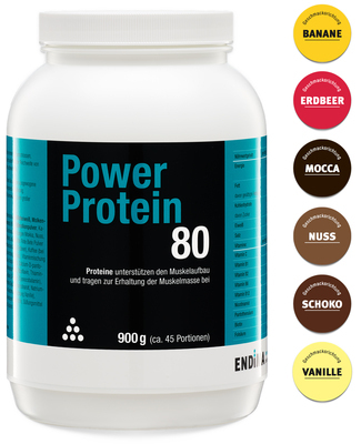 ENDIMA Vertriebsgesellschaft mbH POWER PROTEIN 80 Erdbeer Pulver 900 g 01498462