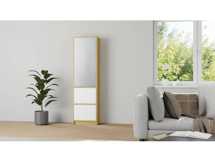 Vaisselier étroit sur mesure Pickawood Chêne Naturel huilé