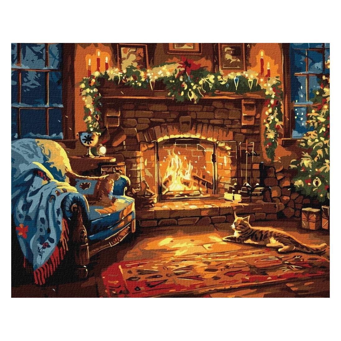 Ideyka Malen nach Zahlen - Weihnachtskamin (56585689)