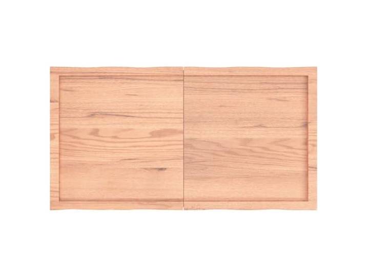 KTHLBRH Tischplatte Eiche massiv 120 x 60 x (2-6) cm hellbraun Naturfarbener Rand, gebrauchsfertig, faltbar, für den privaten und gewerblichen Gebrauch