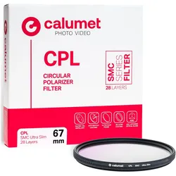 Calumet Filtr Filtr CPL SMC 67 mm Ultra Slim 28 Layers (67 mm, Polarisationsfilter), Objektivfilter, Transparent