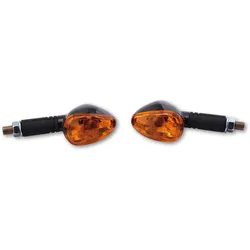 HIGHSIDER smart Little Duke Glühlampen Blinker Gehäuse Schwarz / Linse Orange (Paar), Vorn & Hinten
