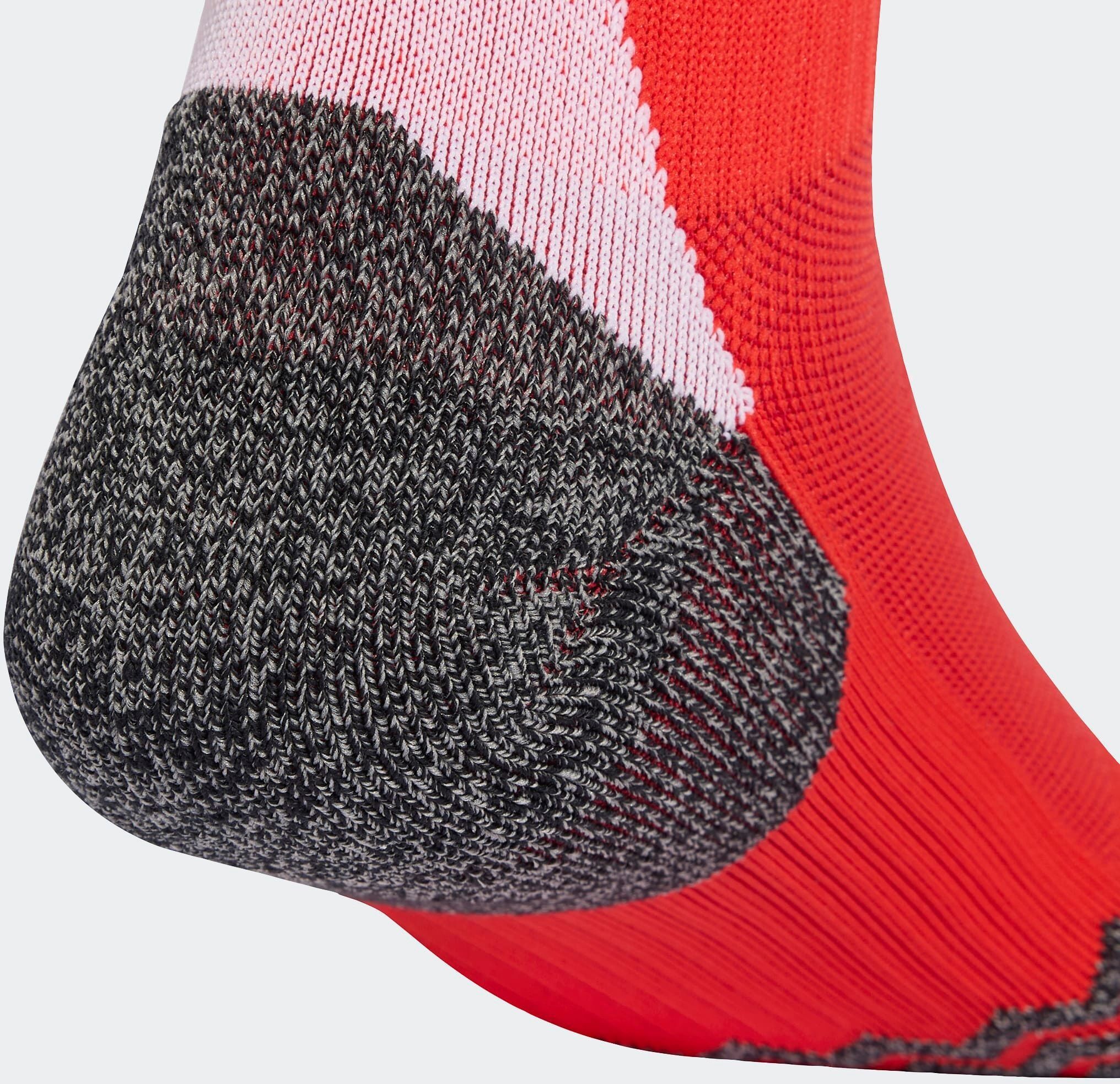 Fussballstutzen ADIDAS PERFORMANCE "FC BAYERN MÜNCHEN 25/26", Herren, Gr. L (43/45), rot, Obermaterial: 84% Polyester, 12% Baumwolle, 4% Elasthan, Socken Fussballstutzen rot L (43/45)