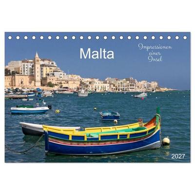 Malta. Impressionen einer Insel (Tischkalender 2027 DIN A5 quer), CALVENDO Monatskalender