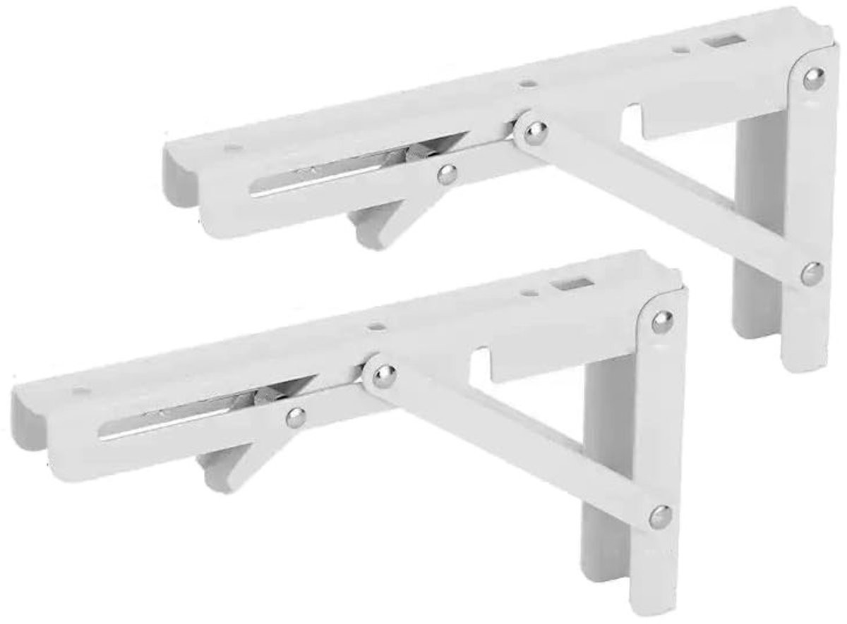 Omgoods Inklapbare Plankdragers Zwart 400mm - 2 Stuks