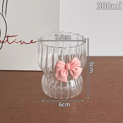 Inspire Picks RippleWave Transparent Drinking Glass Creative Wave Iced Coffee Tumbler s6