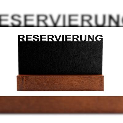 ALLboards Mini doppelseitige Kleine Tafeln 4 Stück Set mit Staffelei, RESERVIERUNG, Kreidetafel
