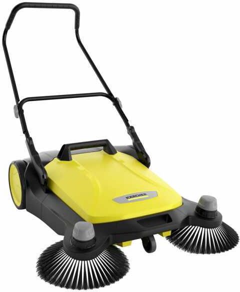 Karcher Kärcher S 6 Twin - Balayeuse manuelle à poussée avec bac de ramassage régulateur de hauteur - compartiment de récolte 38 Lt