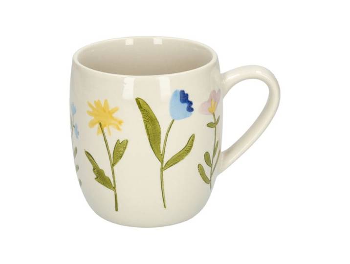 Theemok, steengoed, wilde bloemen, Ø 9,5 cm