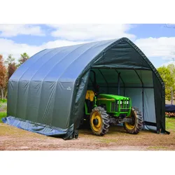 ShelterLogic Folien Zeltgarage Gerätehaus | Grün | 610x390x370 cm - Grün