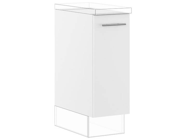Impuls Apothekerschrank IP 1200, Weiß, 2 Fächer, einzeln stellbar, 30x87.8x57.6 cm, Pefc, Goldenes M, Made in Germany, individuell planbar, Küchen, Küchenmöbel, Küchenschränke, Apothekerschränke