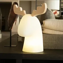 Beleuchtetes Renntier RUDY 40cm mit Kabel warmweißes Licht für Innen New Garden