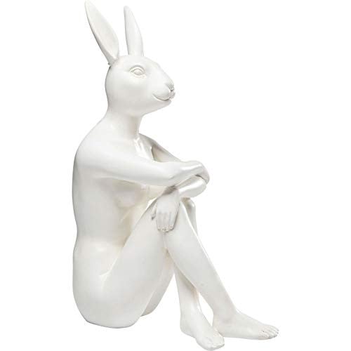 Kare Design Deco figuur Rabbit Gillie, wit, H 39 x B 26 x D 15 cm