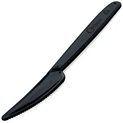 Messer (PP) wiederverwendbar schwarz 18,5cm
