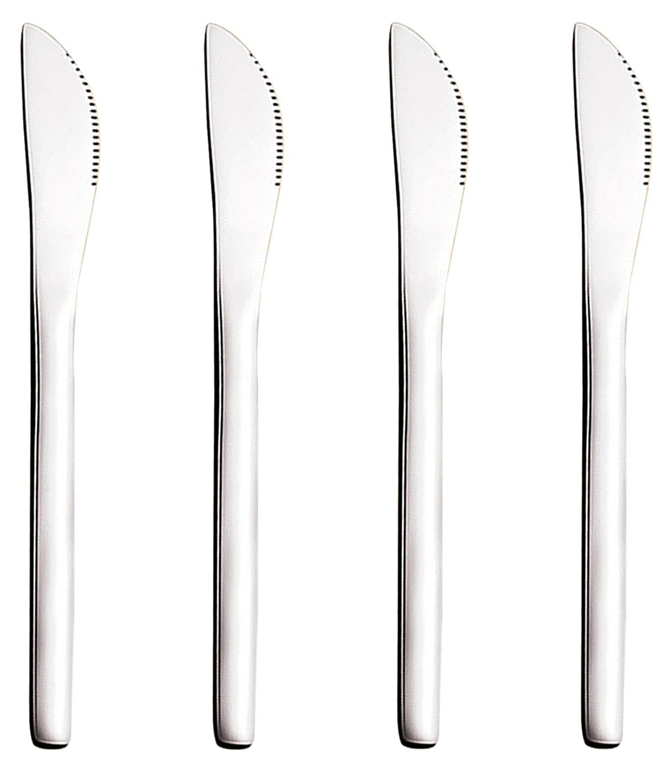 Dripio Set van 4 kinderveilige dessertmessen van roestvrij staal, 14 cm