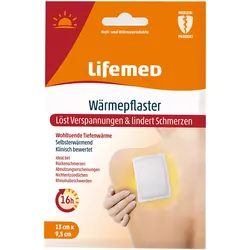 XL Wärmepflaster weiss - 16h Tiefenwärme für gezielte Muskelentspannung - bei Muskelkater Nacken- & Rückenschmerzen - 13x9.5cm selbstklebend
