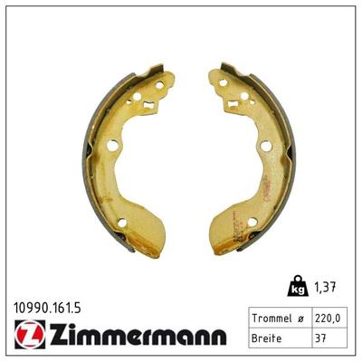 ZIMMERMANN Bremsbackensatz 10990.161.5 Hinterachse für Suzuki TOYOTA