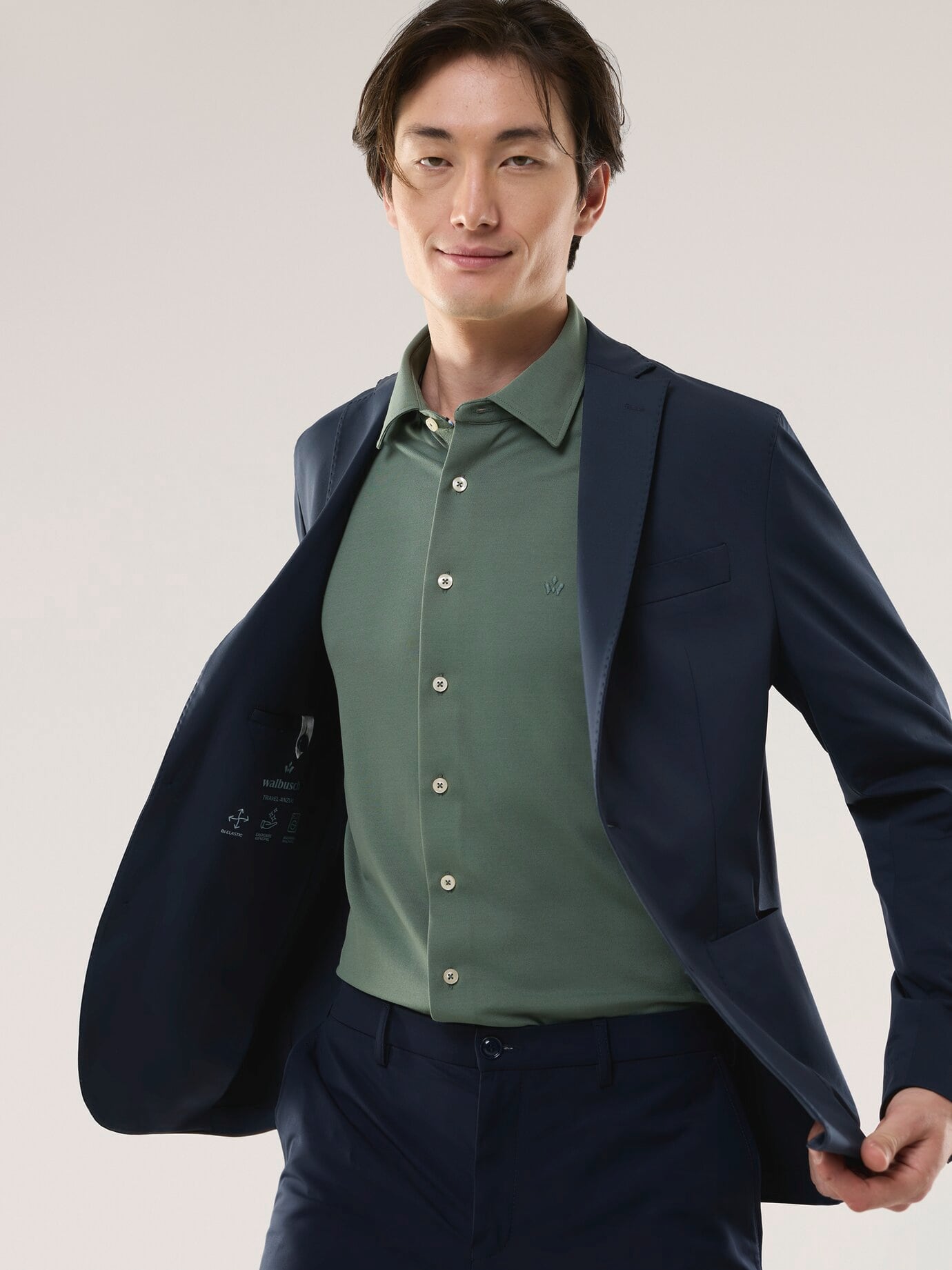 Walbusch Travel Anzug-Sakko, Modern Fit#noch offen: Größenlauf, Farbe Blau, 106, bi-elastisch innovatives Material aus Italien Herren