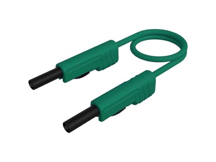 Meetkabel [ bar stekker 4 mm - bar stekker 4 mm] 1.00 m groen SKS Hirschmann MLB 100/1V gn
