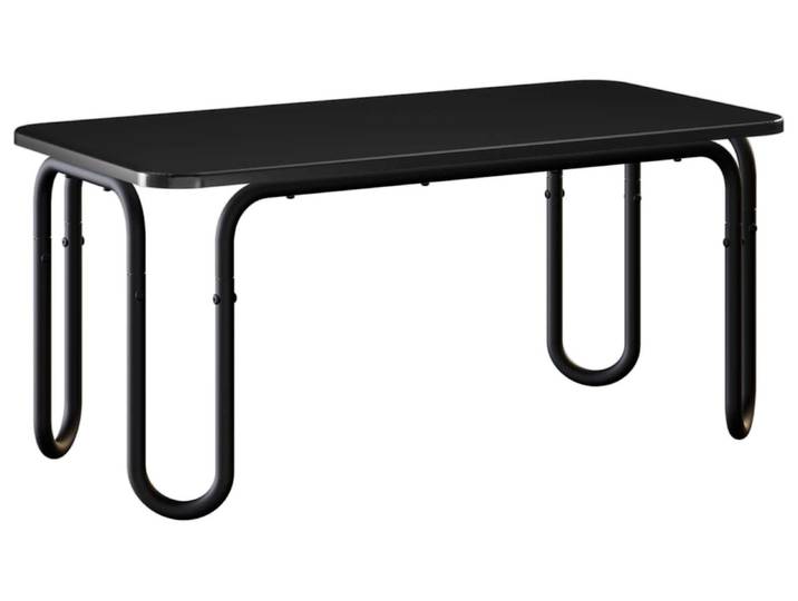 vidaXL Table basse noire\, 100 x 50 x 45 cm\, en panneaux de particules