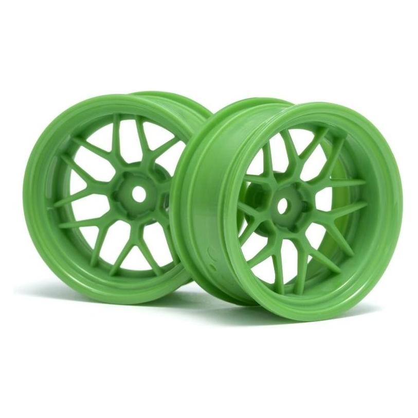HPI TECH 7 WHEEL GREEN 52X26X+9MM OFFSET (2PCS) (116532)