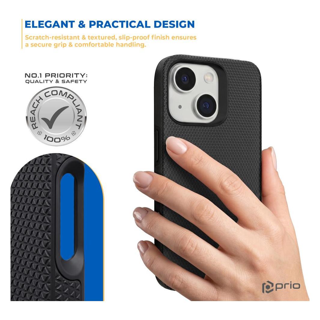 prio Schutzhülle für iPhone 13 (6.1") schwarz (Apple iPhone 13) (PPC-1134)
