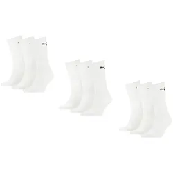 Puma Sportsocken Regular Crew Socken Sport 9-Pack weiß - 39-42 - 39-42