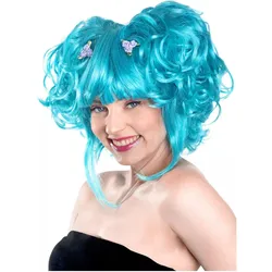 Maskworld Manga Perücke türkis - Kostüm Perücke für Fasching