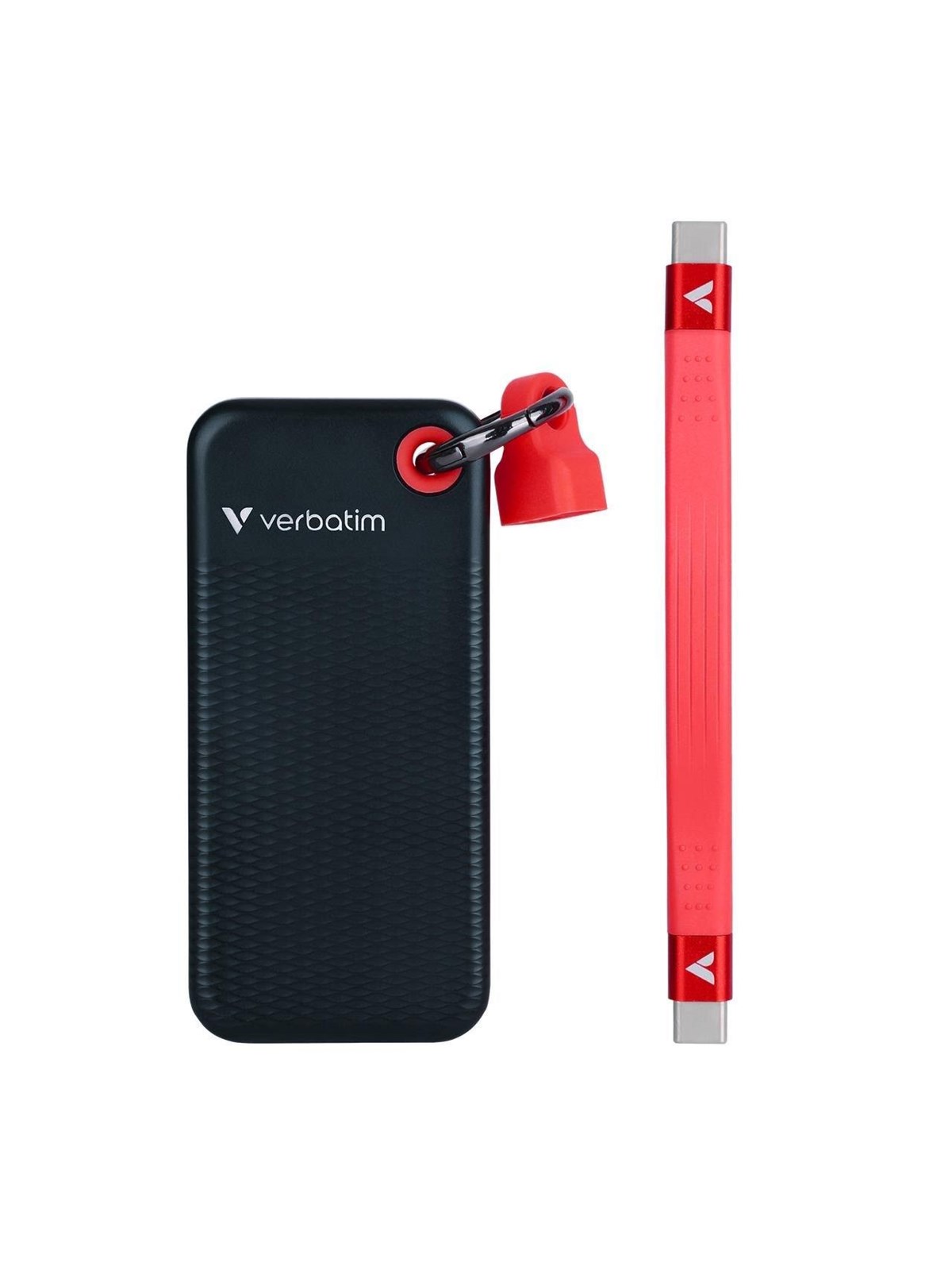 Verbatim Pocket SSD - 1TB - USB 3.2 Gen 2 - Schwarz / Rot