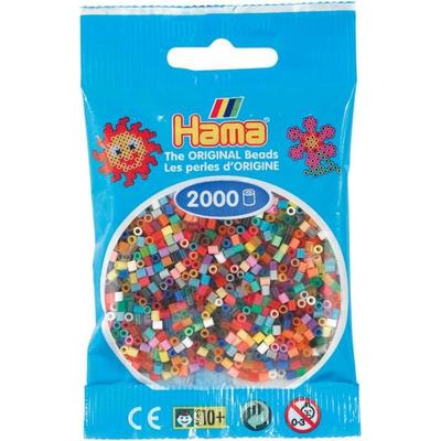 Mini-Perlen, 2000St. Volltonmix- 10 Farben