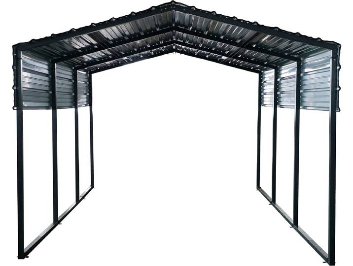 Einzelcarport WESTMANN Kopenhagen S Grau , grau, B/H/T: 211cm x, Carports, Einzelcarport, wetterfeste Konstruktion durch pulverbeschichtete Oberfläche