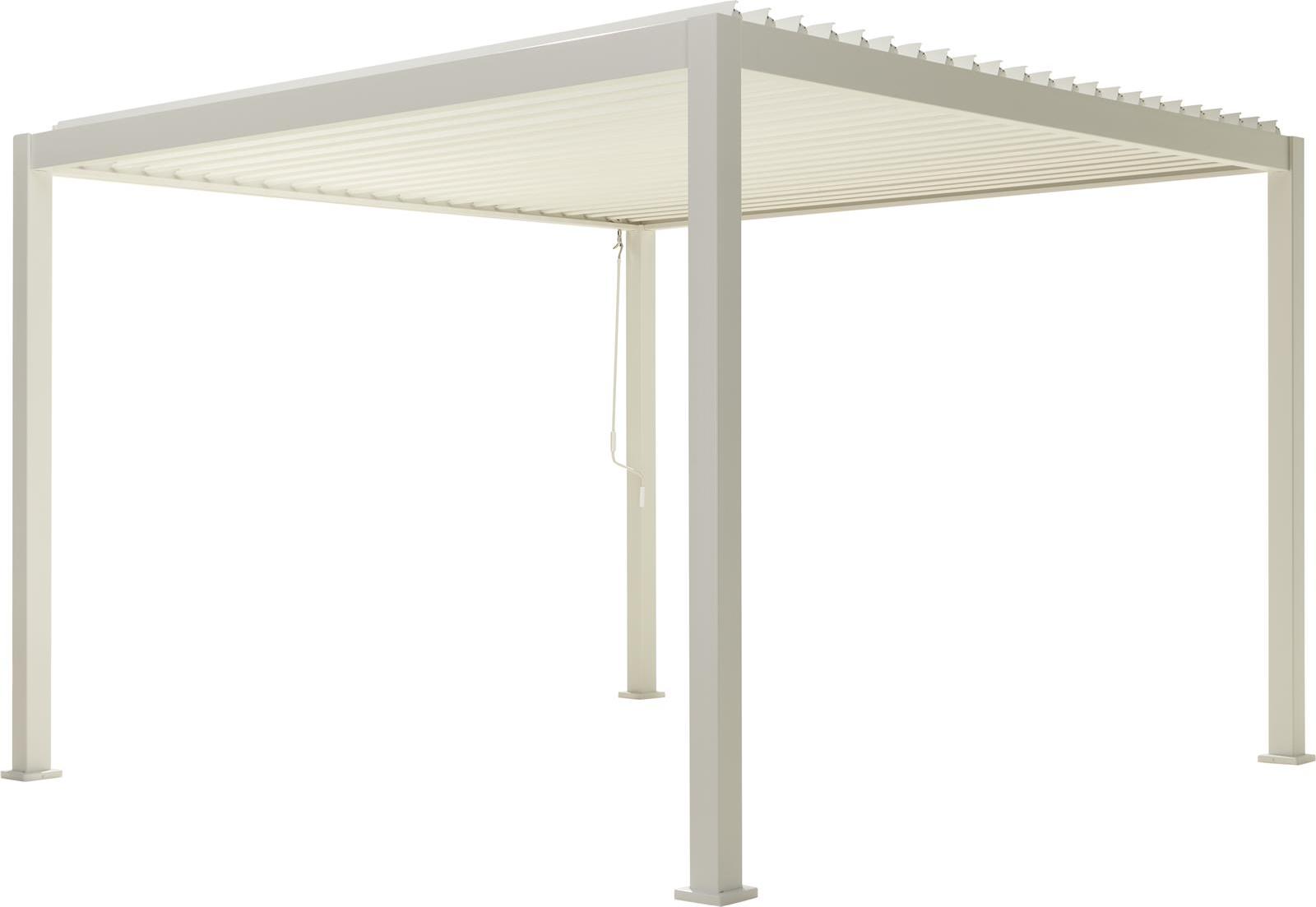Green Spirit Lamellenpergola Mirador Deluxe 3,6x3,6 m Weiß Aluminium Pergola