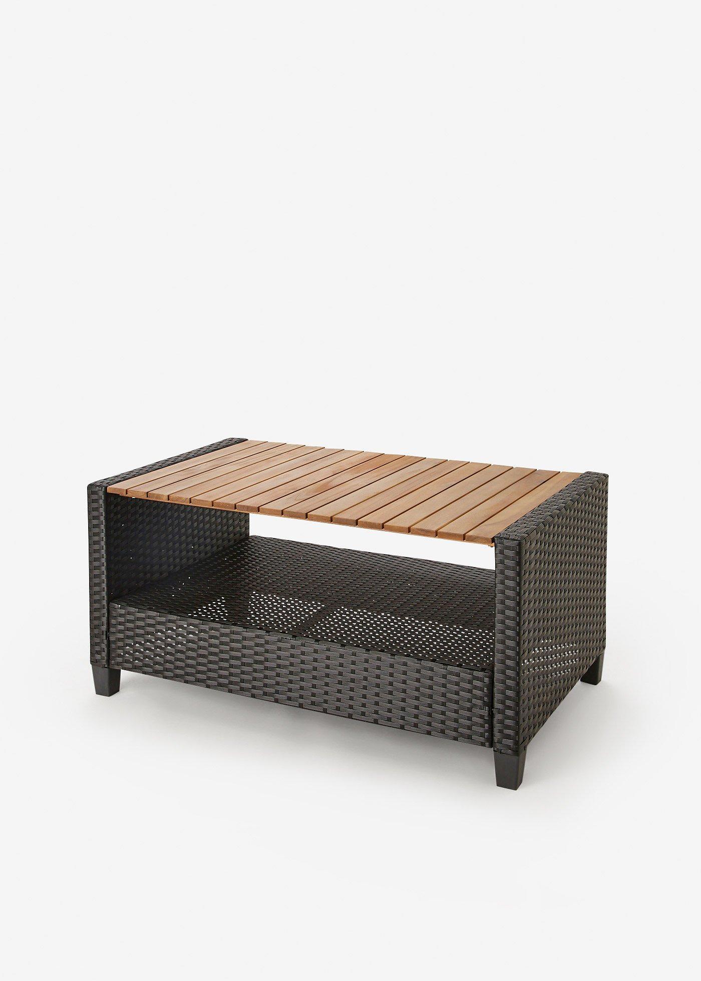 bonprix Gartenmöbel-Set (4-tlg. Set), schwarz, Gr.Onesize, Lounge Gartenmöbel in moderner Farbgebung