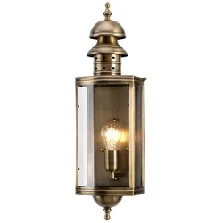 Elstead Lighting, Gartenbeleuchtung, Downing Street Aussen-Wandleuchte E27 Gealtertes Messing IP44 (E27, IP44)