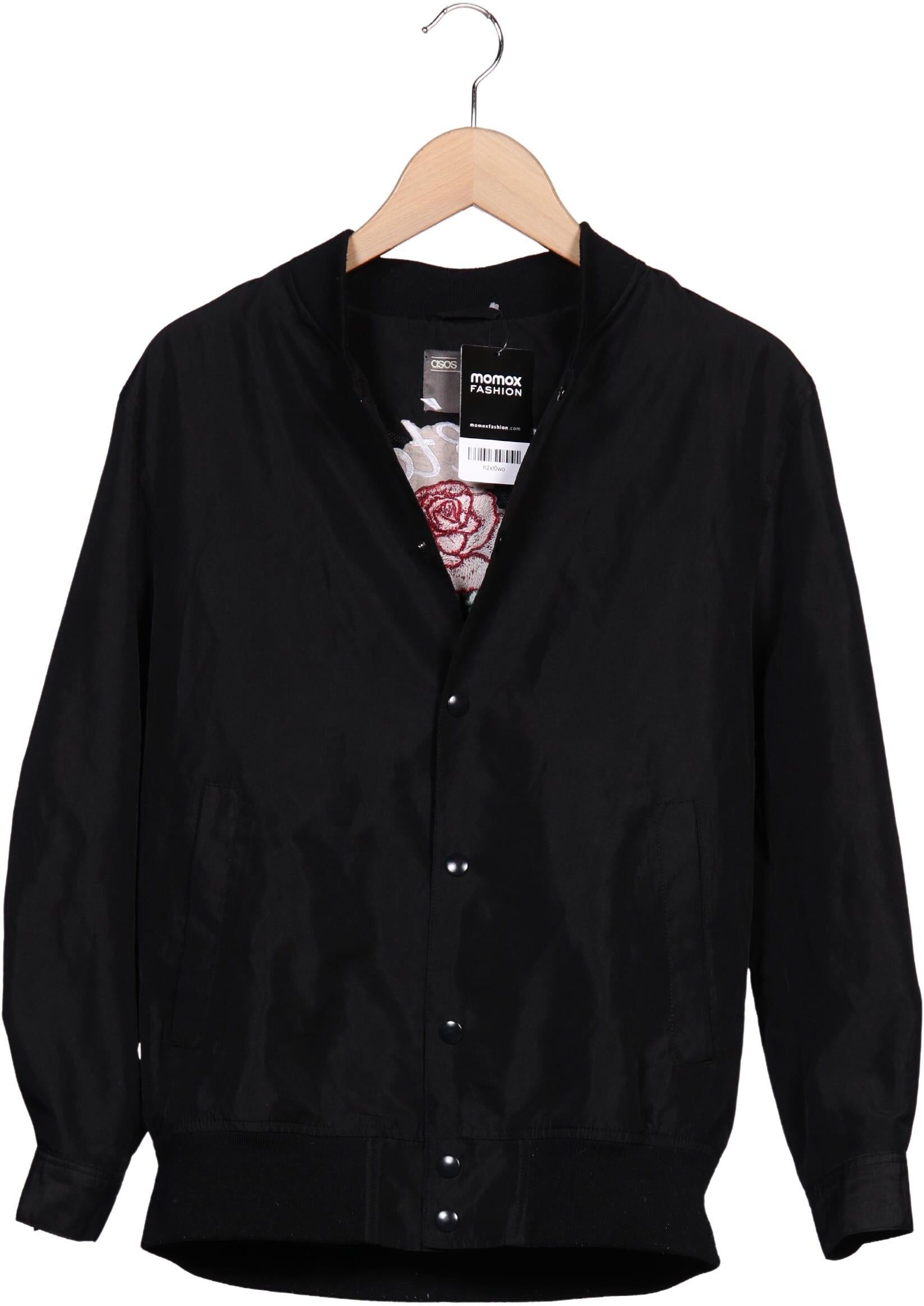 asos Damen Jacke, Schwarz, Gr. S, Synthetik - Second Hand