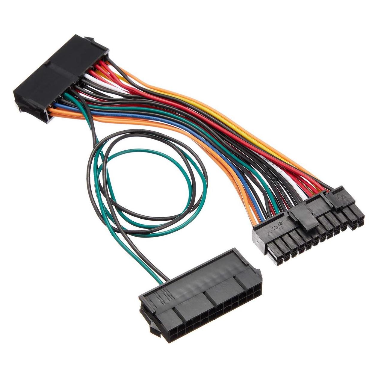 Silverstone SST-PP10 - Netzteil Adapter Kabel, Dual-24-Pin Buchse + Single-24Pin Stecker, für Den (65 cm, 24 pin ATX) (SST-PP10)