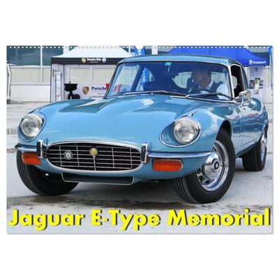 Jaguar E-Type Memorial (Wandkalender 2026 DIN A2 quer), CALVENDO Monatskalender