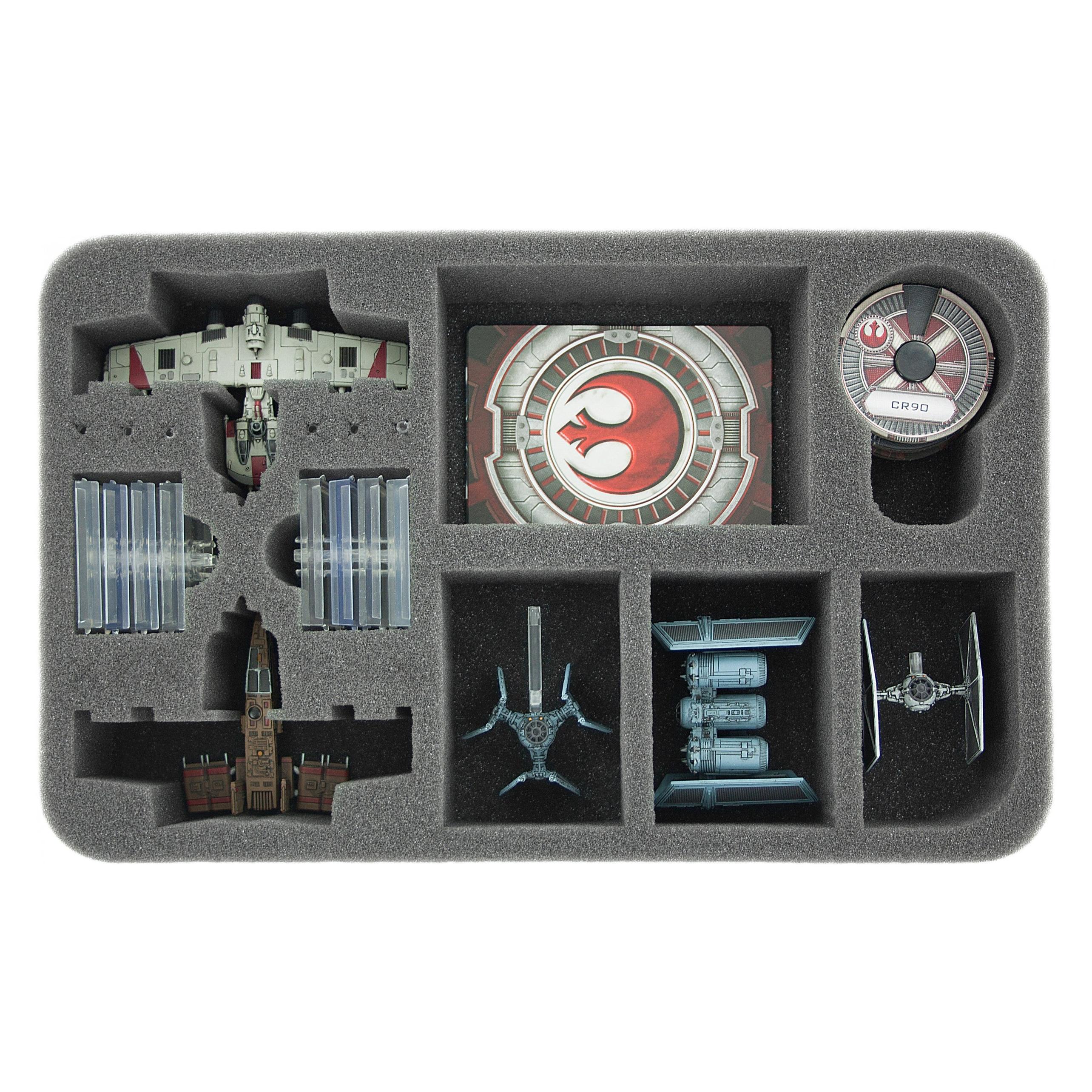 Feldherr HSDE050BO - Schaumstoffeinlage für Star Wars X-WING 2 x K-Wing, Raumschiffe und Zu (Schaumstoff) (HSDE050BO)