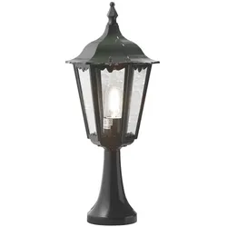 Konstsmide Sockelleuchte FIRENZE, E27 max. 100W, Grün, Aluminium / Klarglas KON-7214-600
