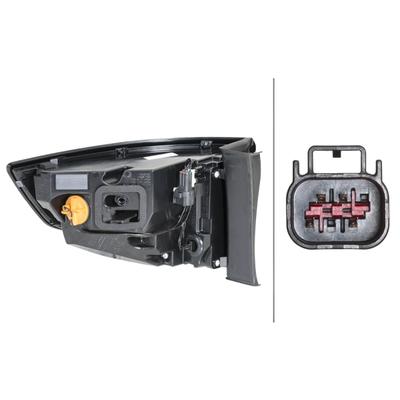 HELLA Heckleuchte 2sd354831041 PY21W rechts für LAND ROVER