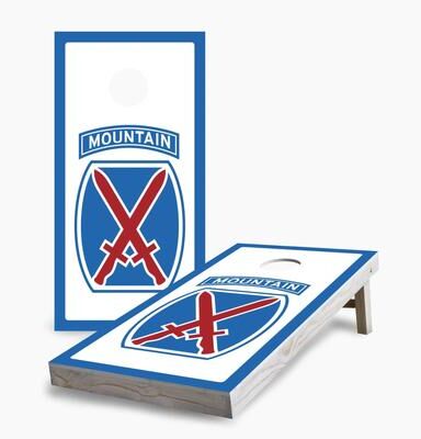 Skip's Garage 10th Mountain Division Cornhole Boards