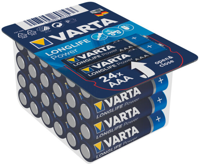 Piles alcalines au manganèse Varta, taille internationale : LR3, 04903301124 (04903301124)